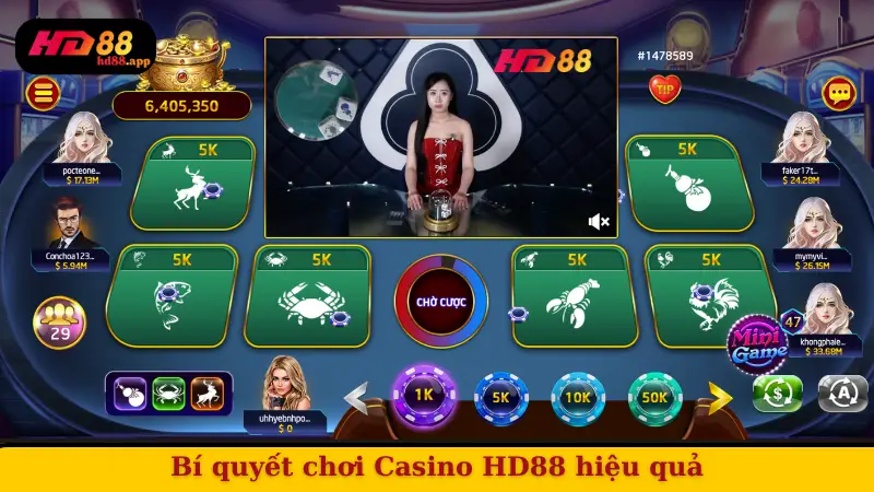 Bí quyết chơi Casino HD88 hiệu quả