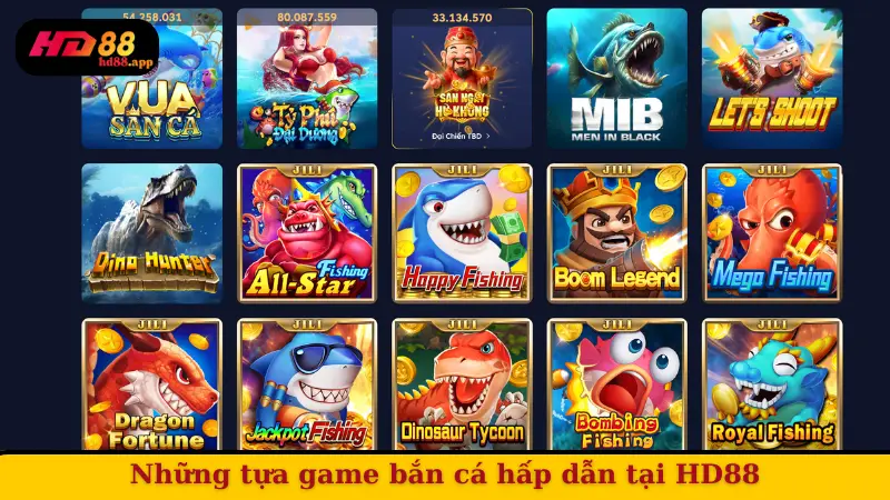 Những tựa game bắn cá hấp dẫn tại HD88