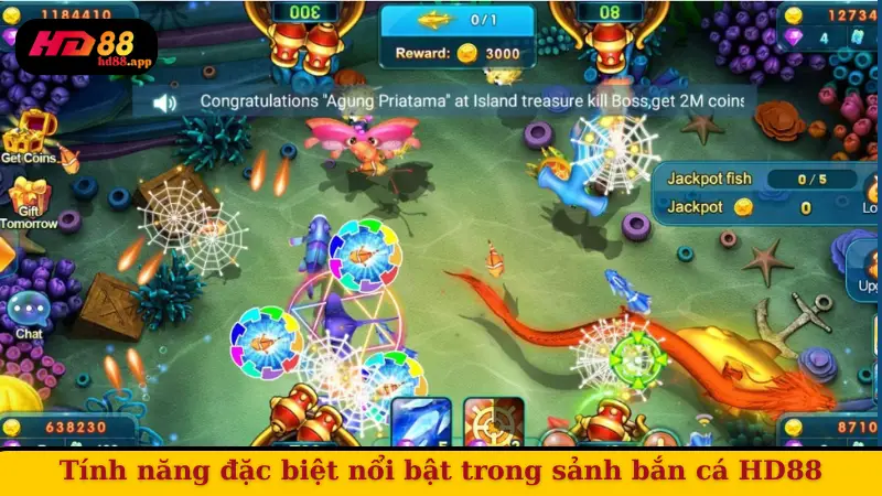 Tính năng đặc biệt nổi bật trong sảnh bắn cá HD88